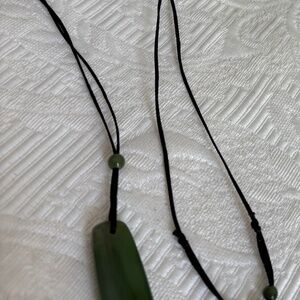 New Jade Pendant on Adjustable String Necklace